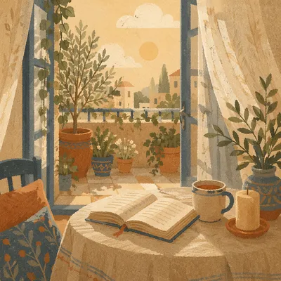 Morning Devotion by Balcony Garden
