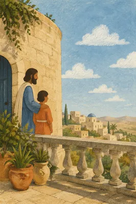 Morning Light on Historic Balcony Terrace