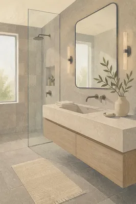 Modern Minimalist Bathroom with Spa Calm