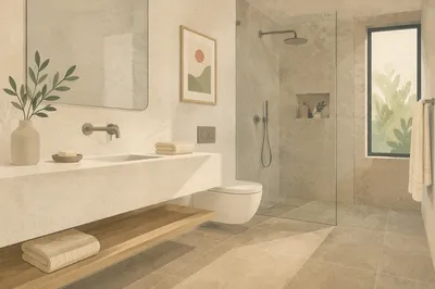 Modern Minimalist Bathroom with Spa Calm