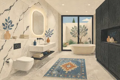 Modern Minimalist Bathroom with Spa Ambience
