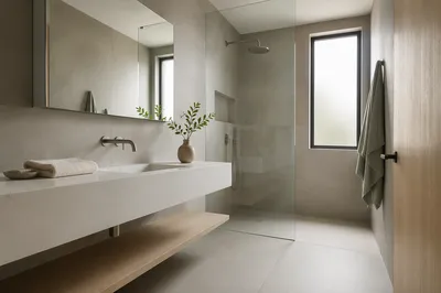 Modern Minimalist Bathroom with Spa Calm