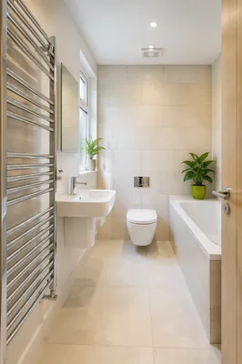 Modern Clean White Bathroom Interior