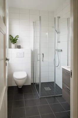 Modern White Tile Bathroom Interior