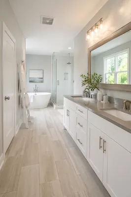 Modern Clean White Bathroom Interior