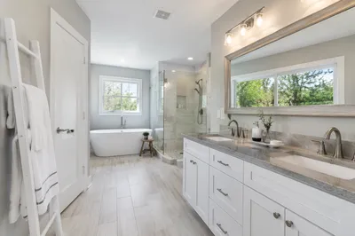 Modern Clean White Bathroom Interior