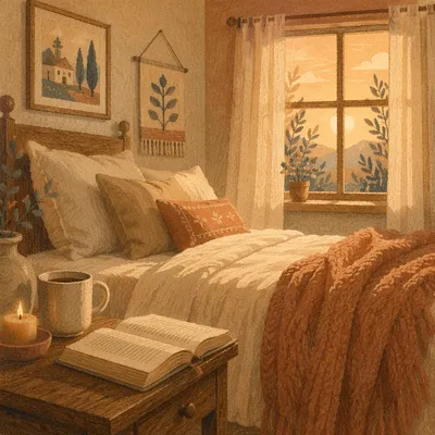 Cozy Dawn Bedroom for Morning Devotion