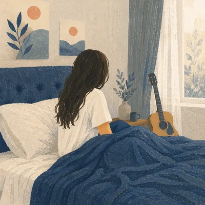 Peaceful Bedroom Morning Light Scene