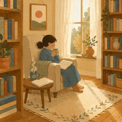Cozy Home Library Reading Nook