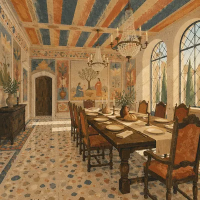 Elegant Old World Dining Room Fellowship