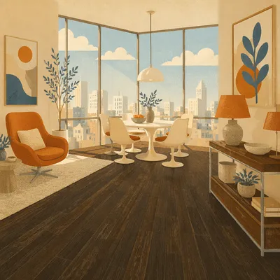 Elegant Modern Dining Room with White Chairs