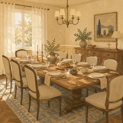 Elegant Christian Fellowship Dining Room Table