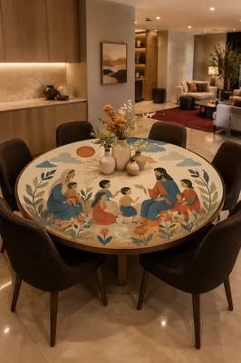 Elegant Honey Wood Dining Room Showroom