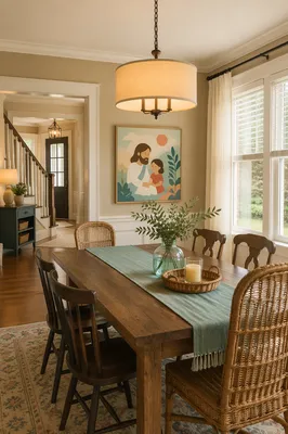 Elegant Dining Room Table and Chairs