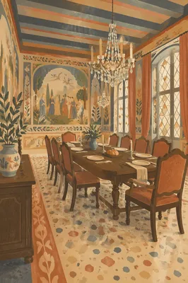 Elegant Old World Dining Room Fellowship