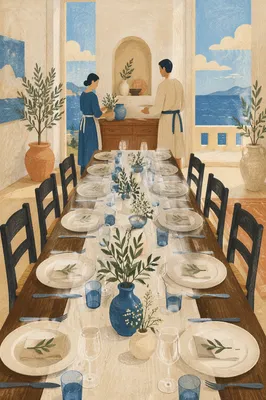 Elegant Seaside Fellowship Dining Room