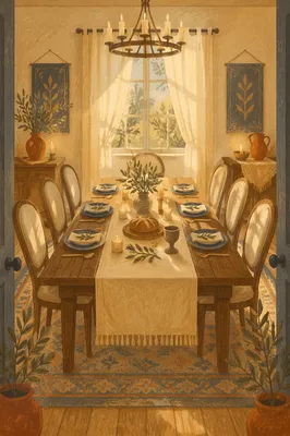 Elegant Christian Fellowship Dining Room Table