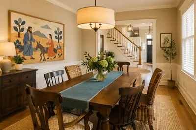Elegant Dining Room Table and Chairs