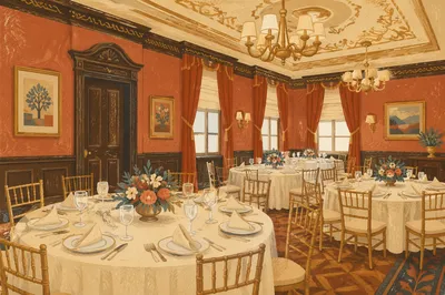 Elegant Fellowship Dining Room with Banquet Chairs