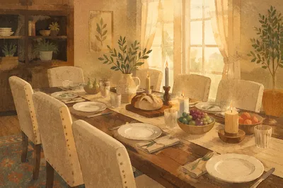 Elegant Christian Fellowship Dining Room Table