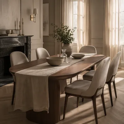 Elegant Dining Room Table and Chairs