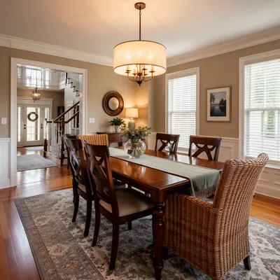 Elegant Dining Room Table and Chairs