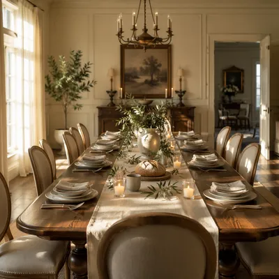 Elegant Dining Room for Christian Fellowship Meal