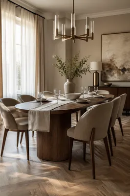 Elegant Dining Room Table and Chairs