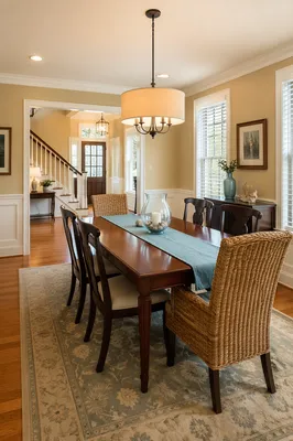 Elegant Dining Room Table and Chairs