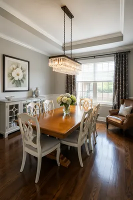 Elegant Dining Room Table and Chairs