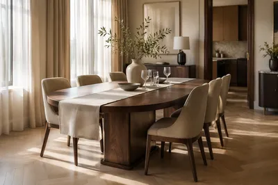 Elegant Dining Room Table and Chairs