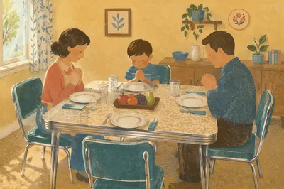 Retro Dining Room Table Set for Dinner