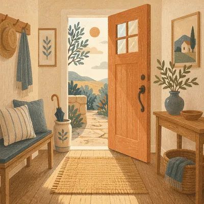 Welcoming Front Door House Entrance Interior