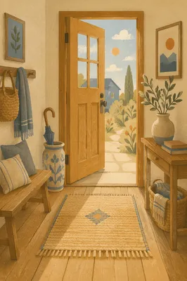 Welcoming Front Door House Entrance Interior