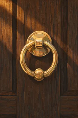 Elegant Brass Door Knocker Welcome Entrance