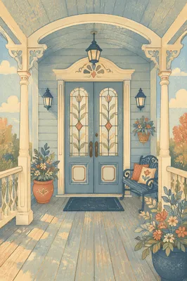 Welcoming Vintage Front Door House Entrance