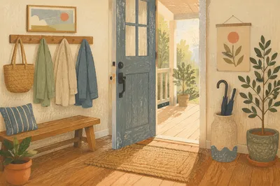 Welcoming Front Door House Entrance Interior