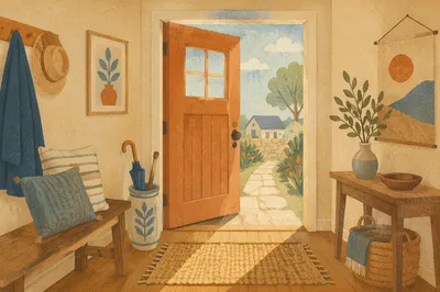 Welcoming Front Door House Entrance Interior