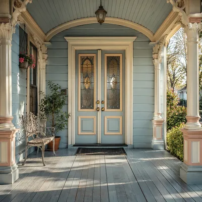 Welcoming Vintage Front Door Entrance