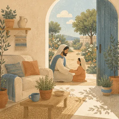 Peaceful Living Room Garden View