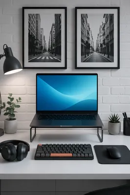 Organized Minimalist Home Office Desk