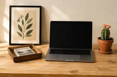 Organized Minimalist Home Office Desk