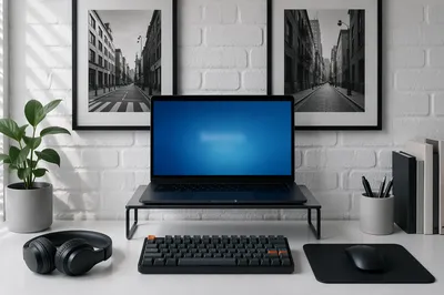 Organized Minimal Home Office Desk Setup