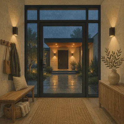 Peaceful Modern Foyer with Welcoming Entry