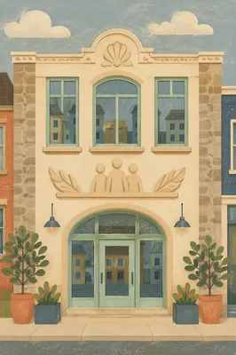 Modern Townhouse Facade with Crafted Relief Details