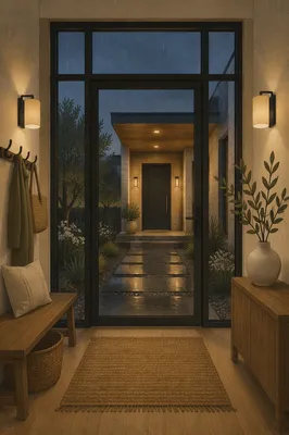 Modern Foyer with Warm Welcoming Entry
