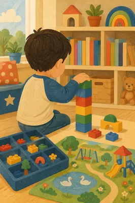 Cheerful Kids Playroom with Organized Toys