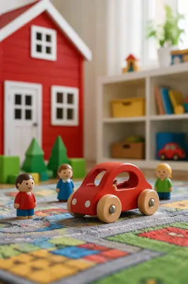 Organized Colorful Kids Playroom With Toys