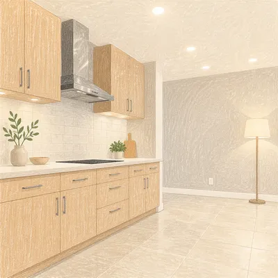 Bright Modern Kitchen with Clean Countertop