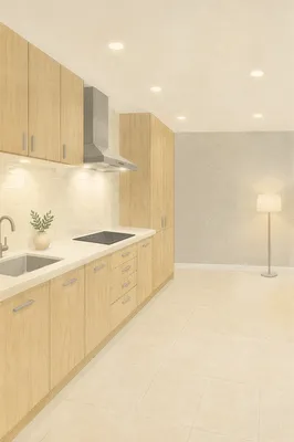 Bright Modern Kitchen With Clean Countertop